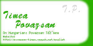 timea povazsan business card